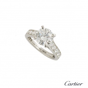 Cartier 1895 Diamond Platinum Ring 2.02ct G/VS1 XXX N4164600